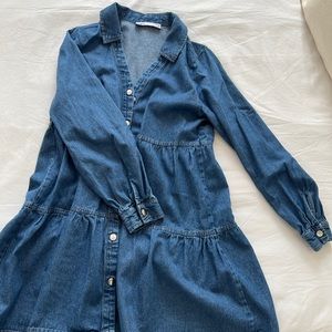 Zara Denim Mini Dress EUC size M
